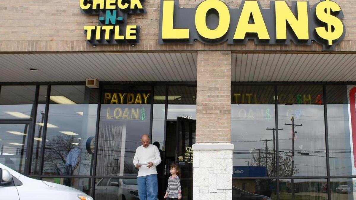 A loan store on South Cooper Street in Arlington.