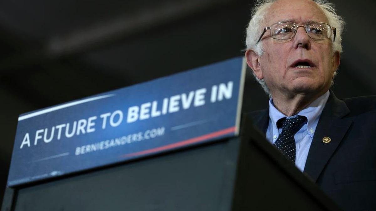Democratic presidential candidate Sen. Bernie Sanders, I-Vt., speaks at a campaign rally Tuesday in Rochester, N.Y.