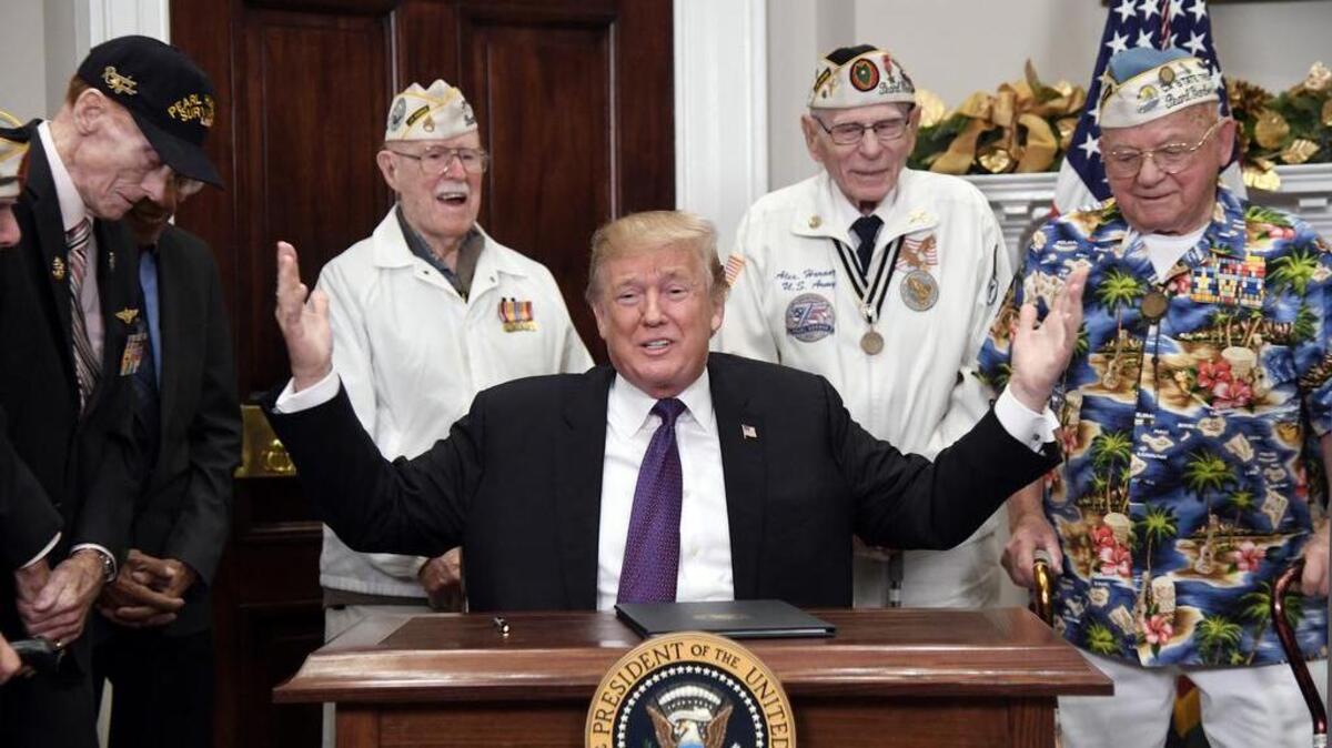 President Donald Trump signed a proclamation for National Pearl Harbor Remembrance Day on Thursday.