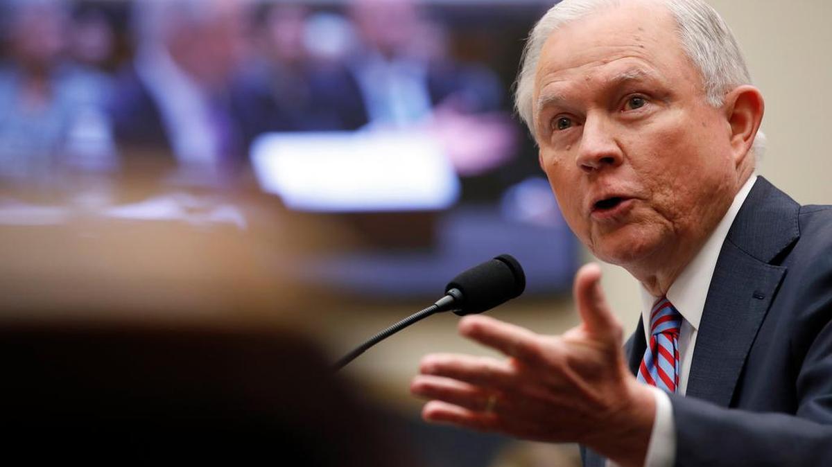 Attorney General Jeff Sessions spoke at a House Judiciary Committee hearing on Capitol Hill on Tuesday.