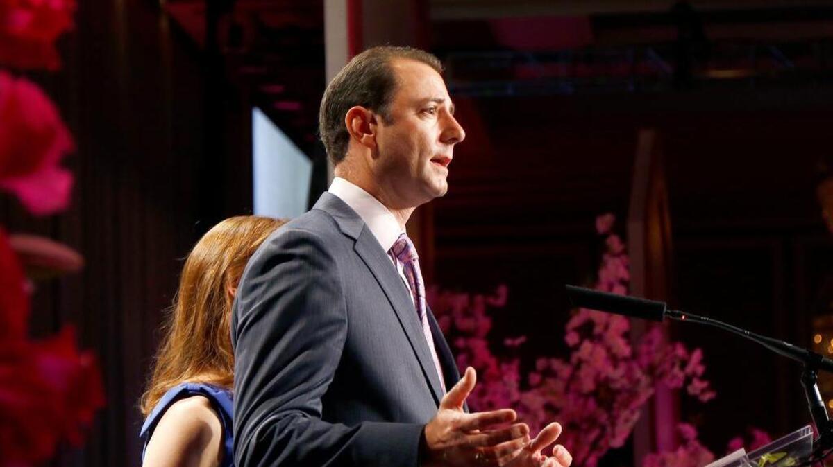 Crayton Webb, Vice President of Corporate Communications and Corporate Responsibility, speaking at the Genesis Annual Luncheon in May 2017.
