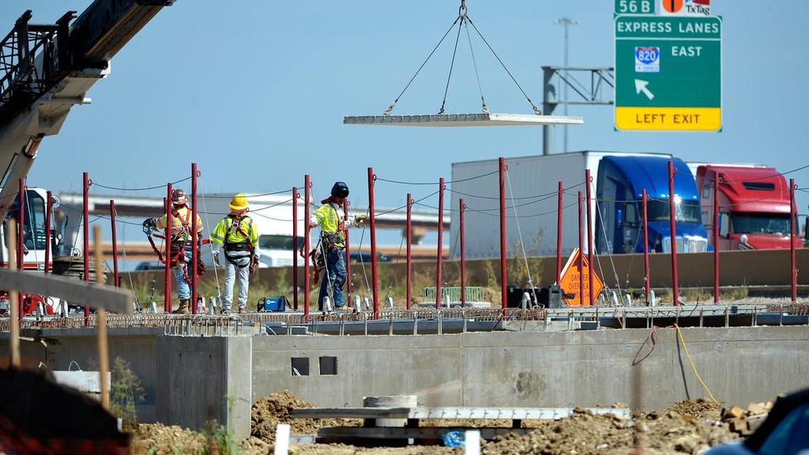 Construction on Interstate 35W north of Meacham Boulevard in Fort Worth aims to decrease traffic congestion.