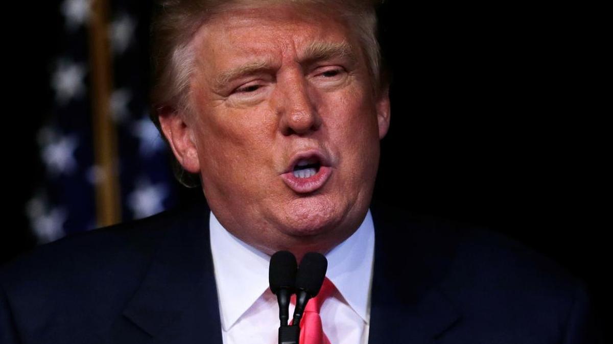 Republican presidential candidate Donald Trump during a campaign stop Thursday in Exeter, N.H.