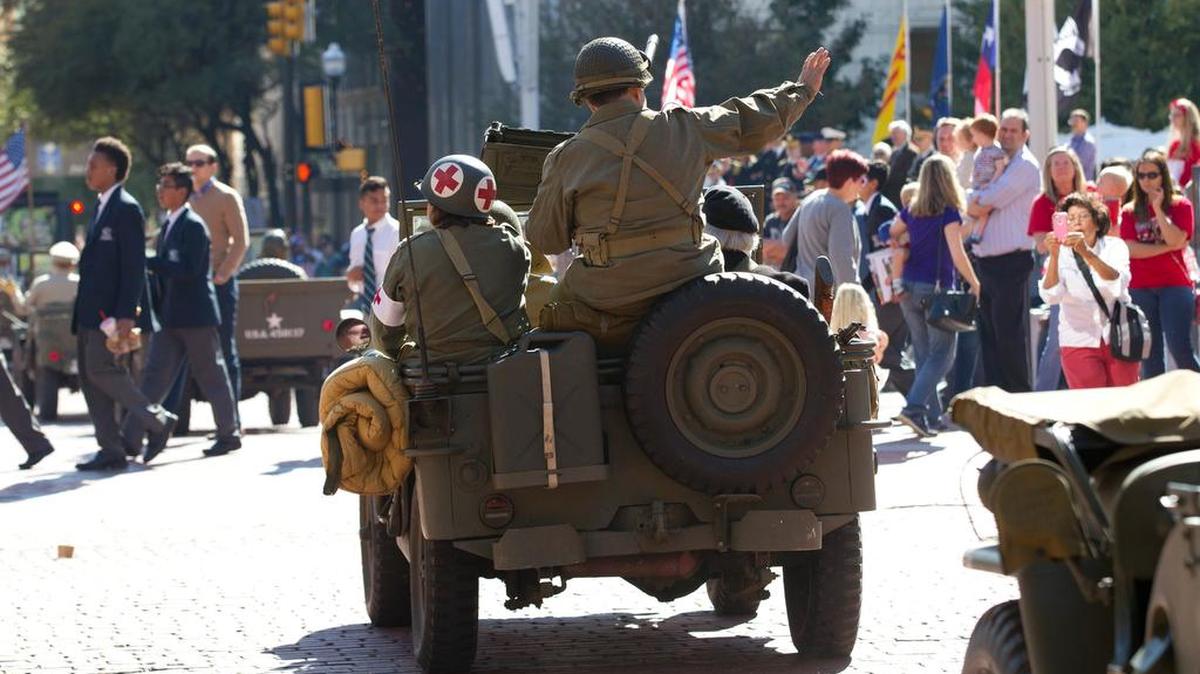 The Military Vehicle Preservation Association during the annual Veterans Day Parade in Fort Worth last year.