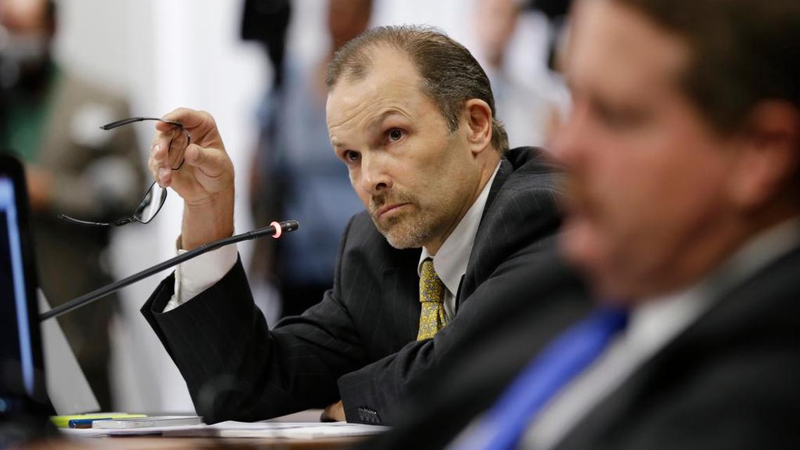 State Board of Education member Thomas Ratliff listens to testimony during a board meeting. Ratliffe did not run for re-election and will leave the board in January.