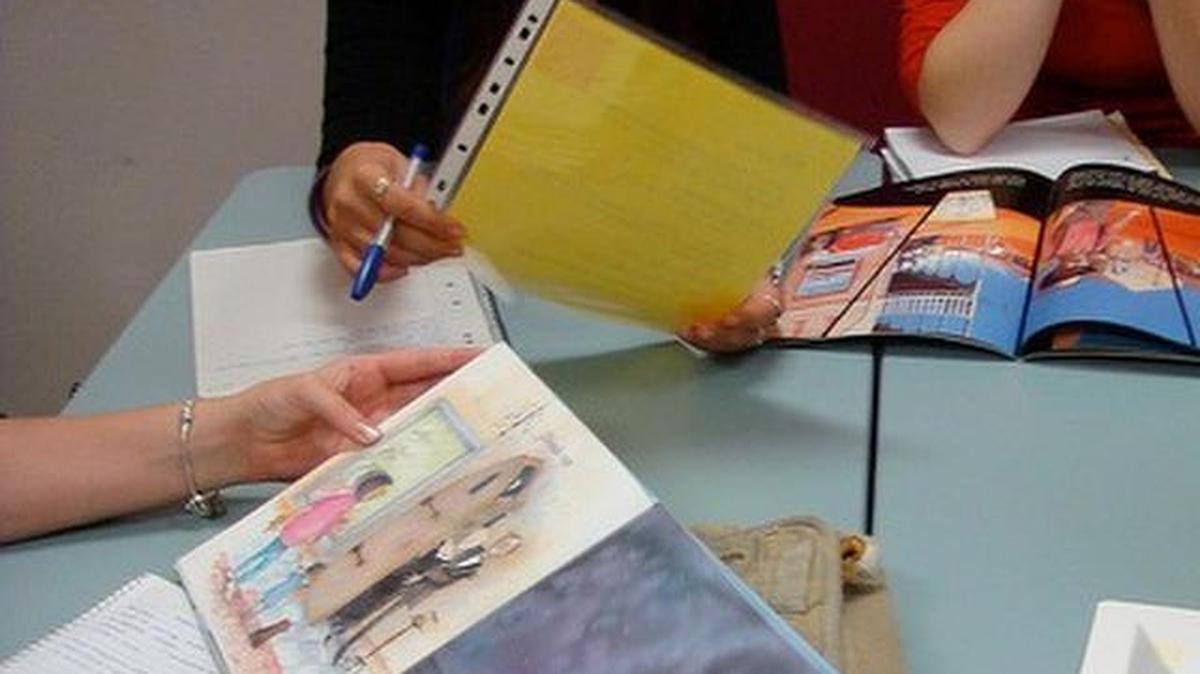 Students in a visual literacy class.