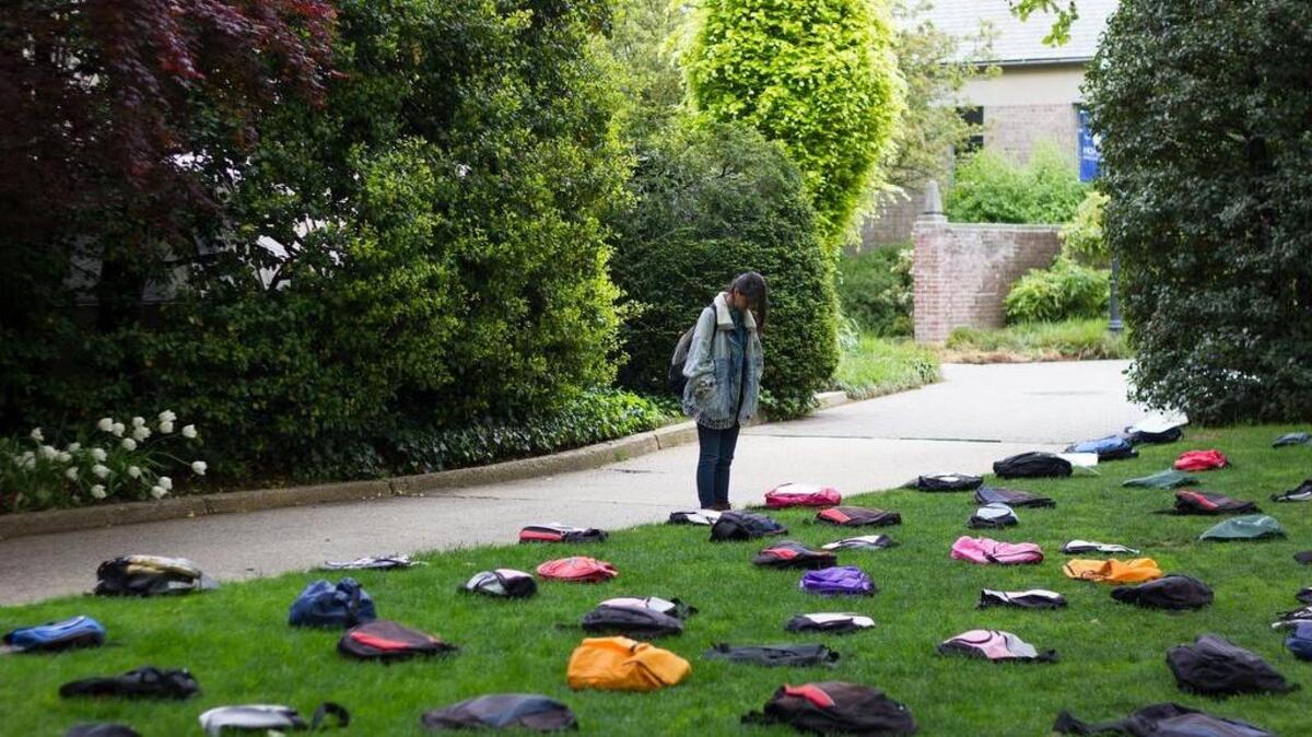 The nonprofit Active Minds puts on a traveling exhibit, Send Silence Packing, to help educate and reduce stigma.
