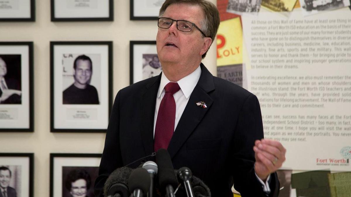 Lt. Gov. Dan Patrick came to Fort Worth May 10 to protest transgender guidelines at the Fort Worth school district.