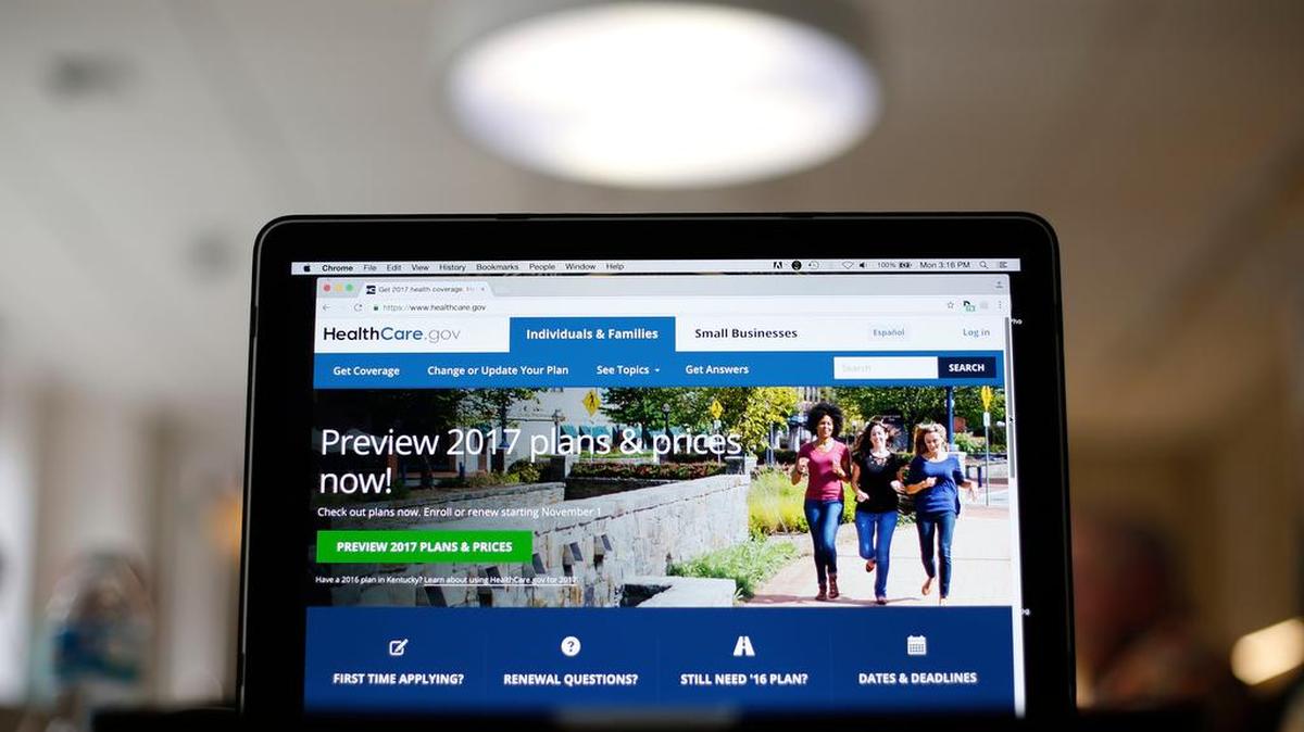 HealthCare.gov 2017 home page.