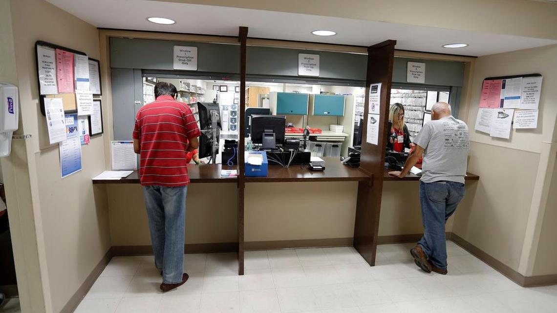 The pharmacy, next to the admitting/waiting room, that gets crowded when all three are busy. The JPS Health Network is building a new "medical home" in Euless to replace this outdated clinic in Bedford. The Bedford location will close once the new JPS facility is finished.