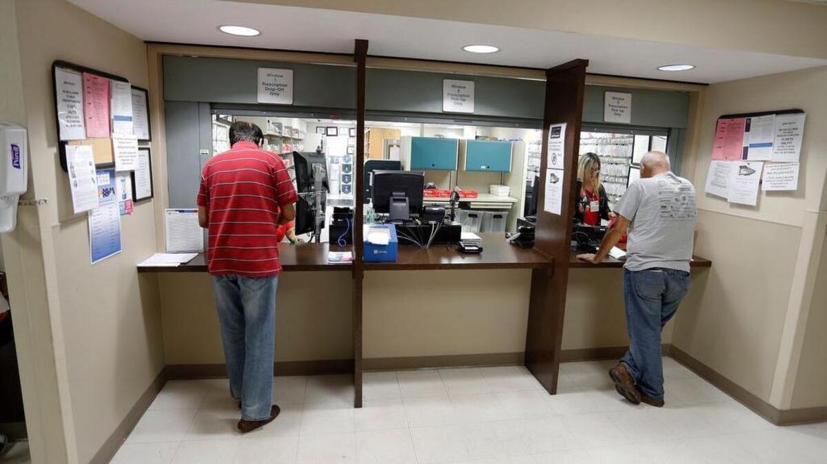The pharmacy, next to the admitting/waiting room, that gets crowded when all three are busy. The JPS Health Network is building a new "medical home" in Euless to replace this outdated clinic in Bedford. The Bedford location will close once the new JPS facility is finished.