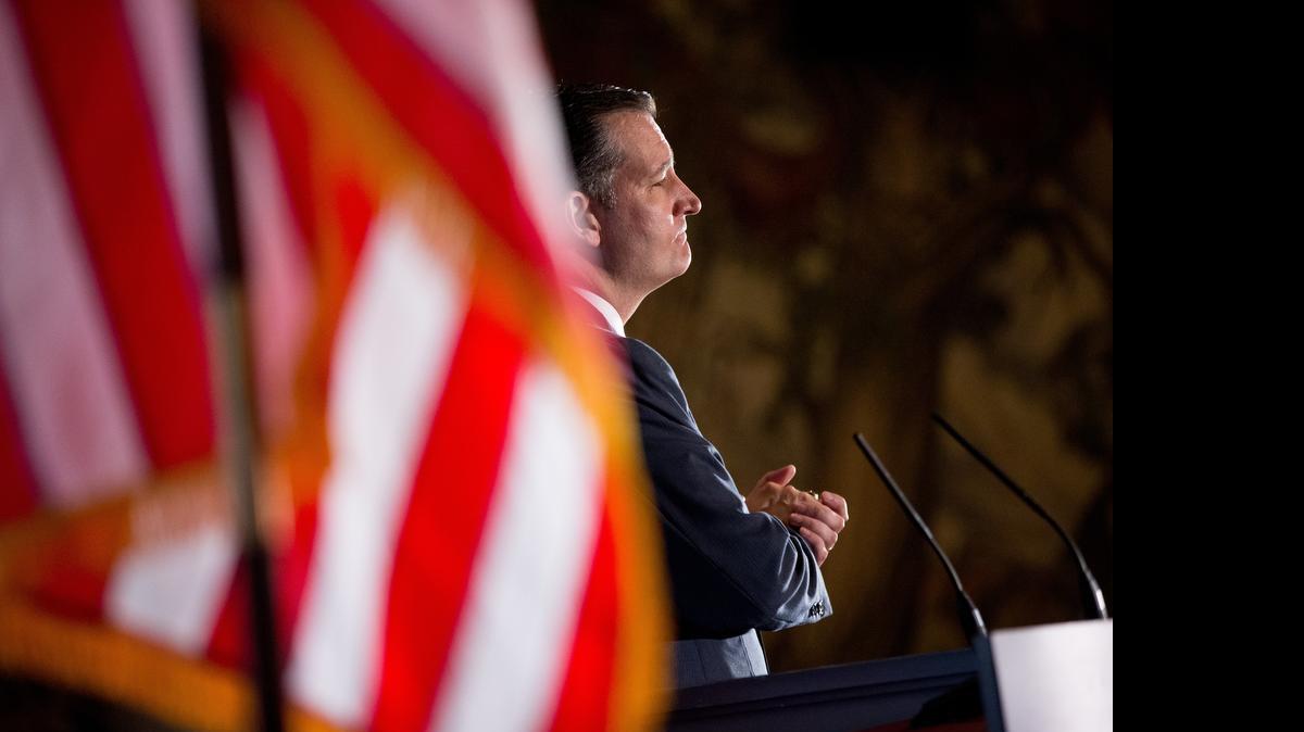 
Republican presidential candidate Sen. Ted Cruz, R-Texas, speaks during a June 18 meeting in Washington, D.C. 
