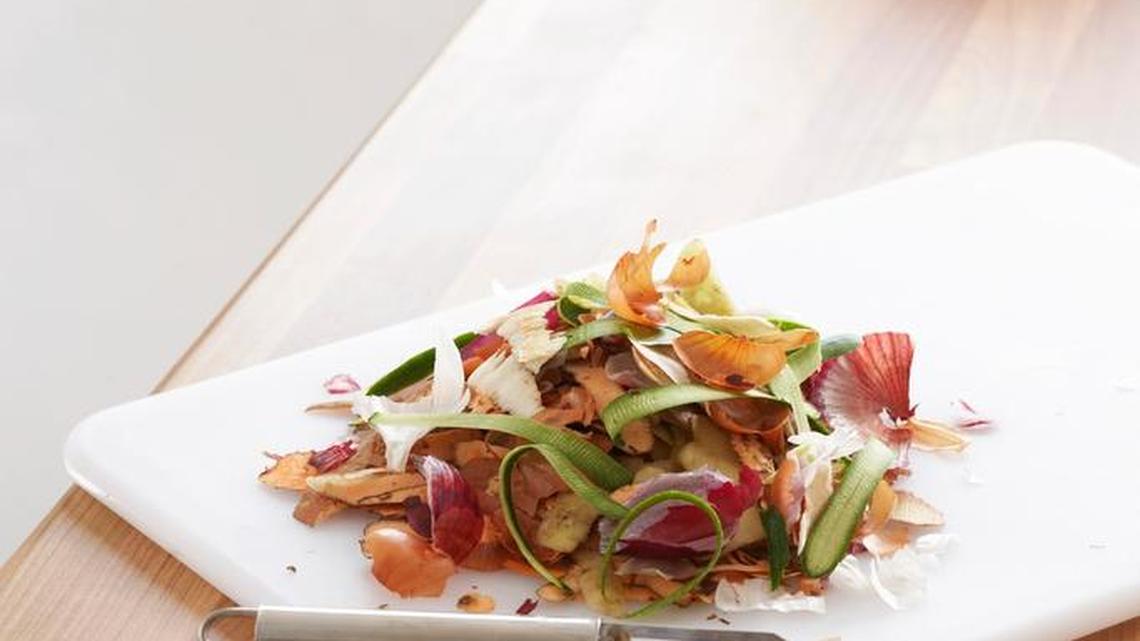 
Vegetable peels can be used for salads. 
