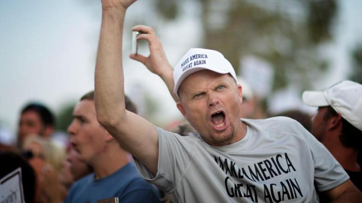 
A campaign rally for Republican presidential candidate Donald Trump Friday at the Oklahoma State Fair. 
