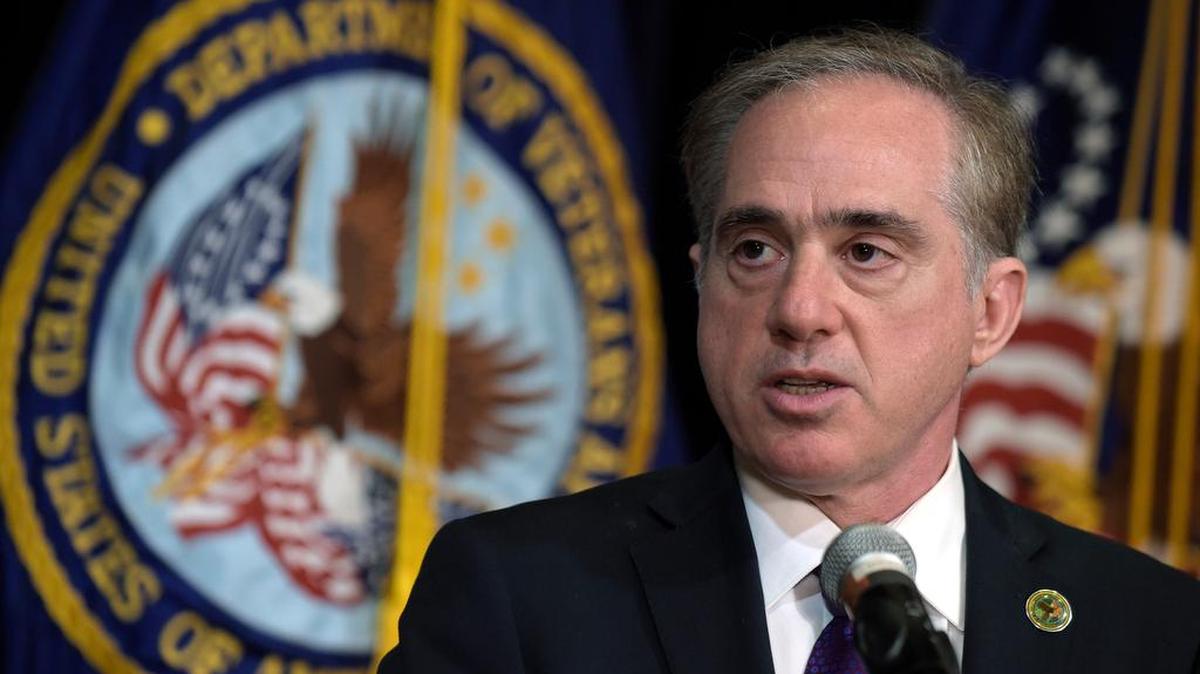 Veterans Affairs Secretary David Shulkin makes an announcement at the Department of Veterans Affairs in Washington, Monday, June 5, 2017. Shulkin announced plans to revamp the department's information technology system.