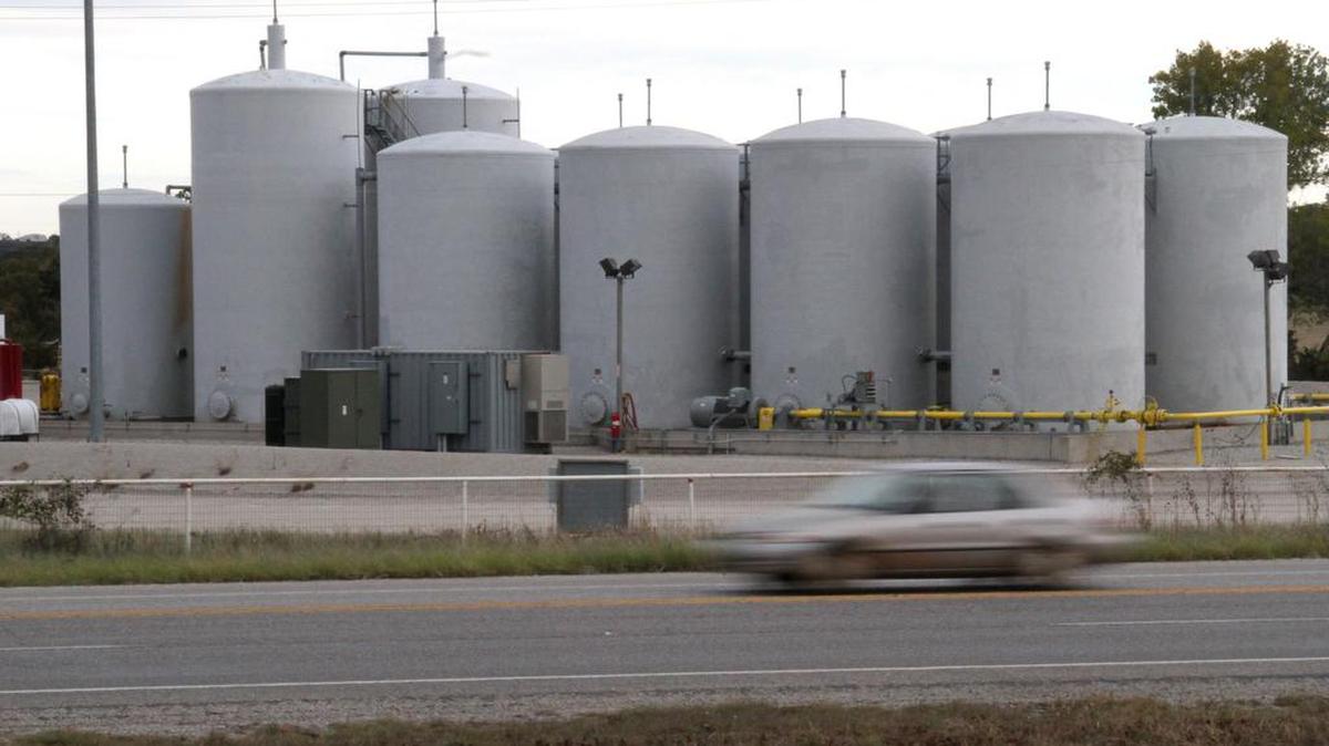 A drilling wastewater injection well in Springtown.