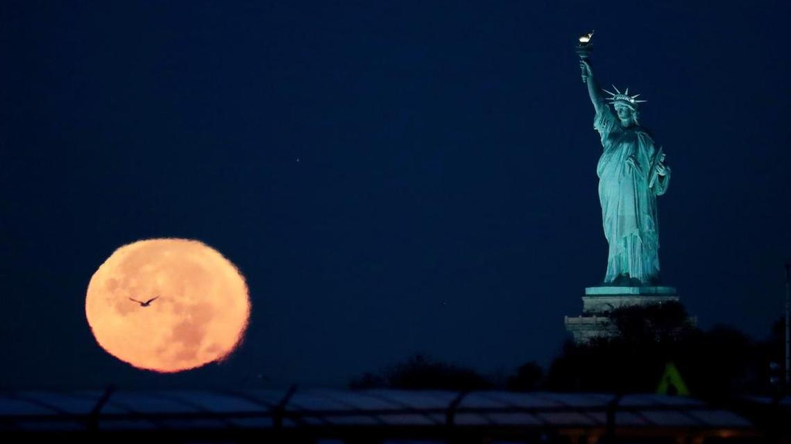 The Statue of Liberty, a gift from the people of France to the U.S., has stood in New York Harbor for 130 years.