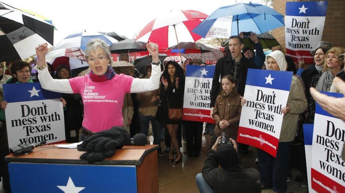 Protesters gathered in 2012 after Texas cut family planning services for women.