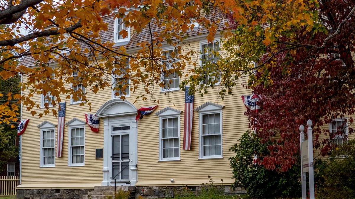 This is the home in Portsmouth, NH where Admiral John Paul Jones, often referenced as the “father” of the US Navy, once lived. Since it also has an array of New England fall foliage, I thought it also connected to the text.