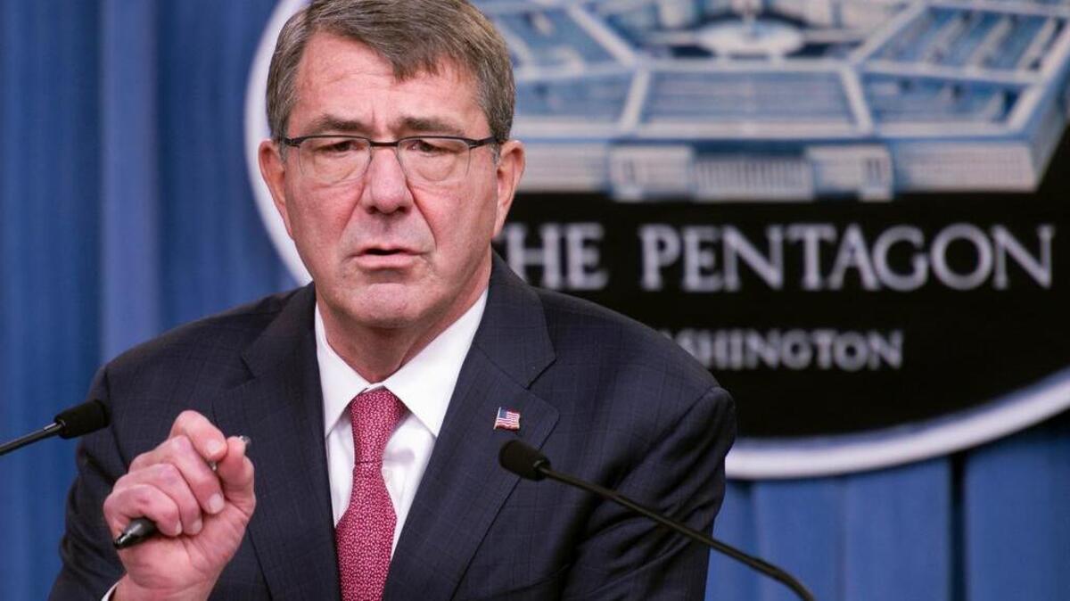 Defense Secretary Ash Carter gestures during a Dec. 3 news conference at the Pentagon in which he announced he has ordered the military to open all combat jobs to women.