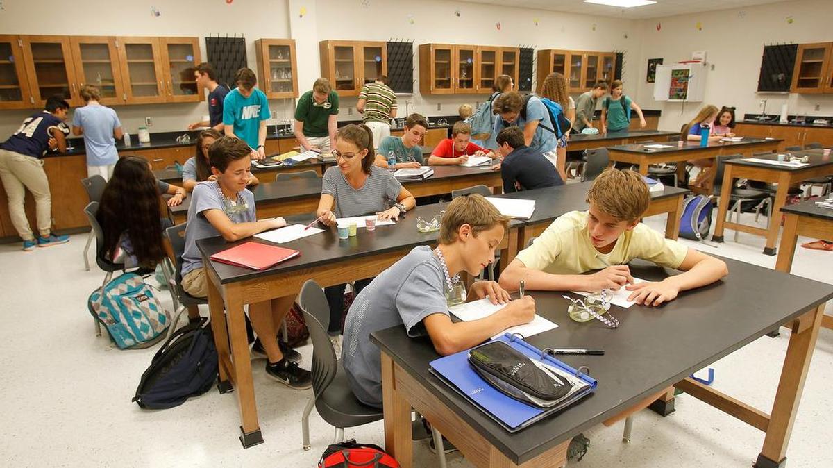 A new science classroom at Keller High School photographed in Keller on September 8, 2016.