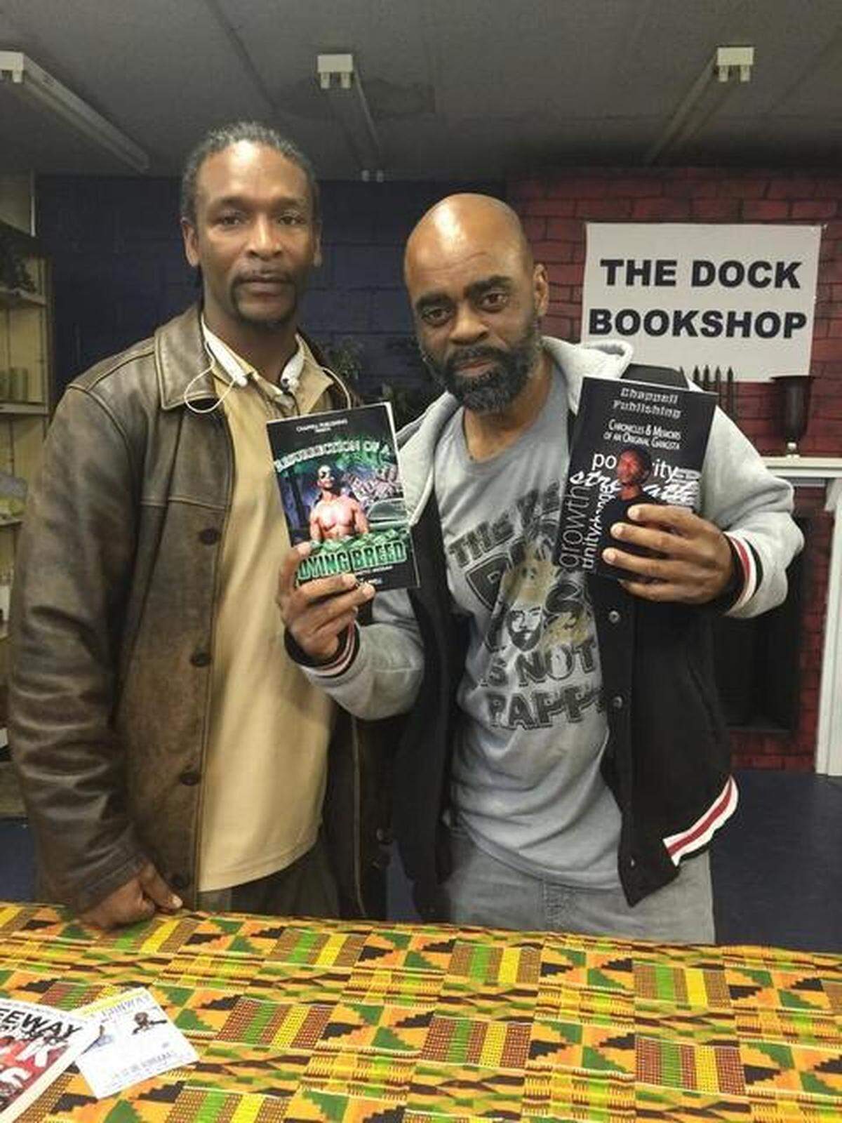 Ex-gang leader Abdul Chappell (left) at book signing with Rick Ross.