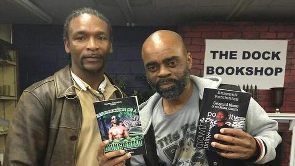
Ex-gang leader Abdul Chappell (left) at book signing with Rick Ross.
