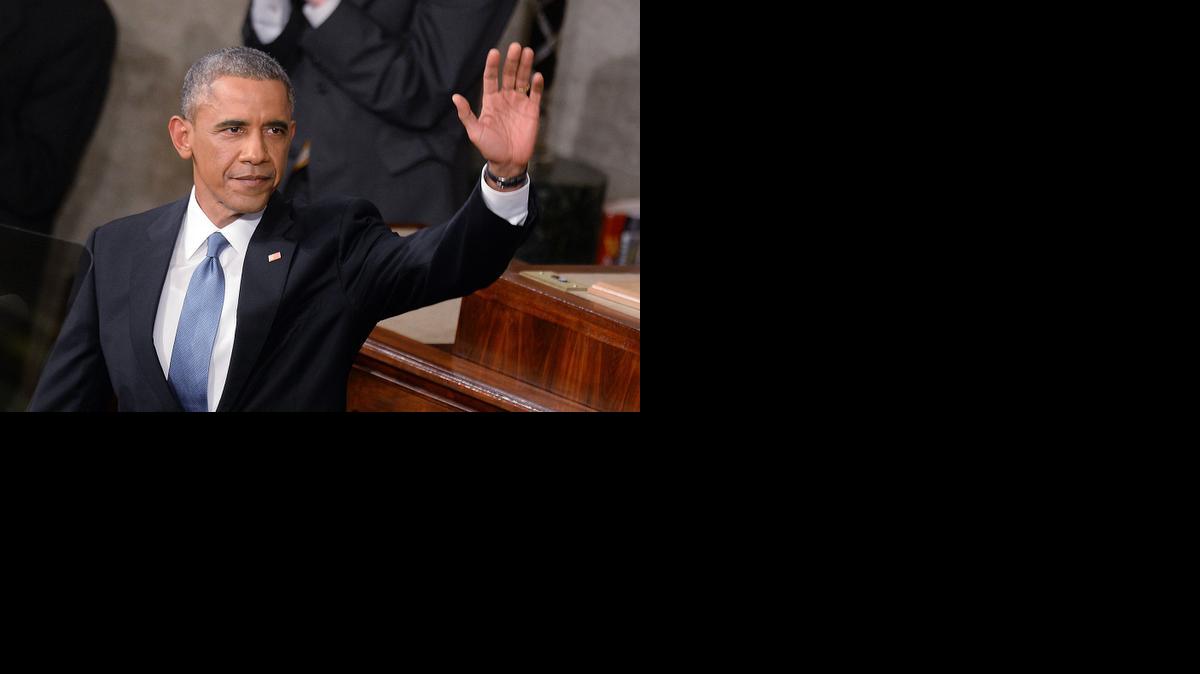 
President Barack Obama at his State of the Union address Tuesday. 
