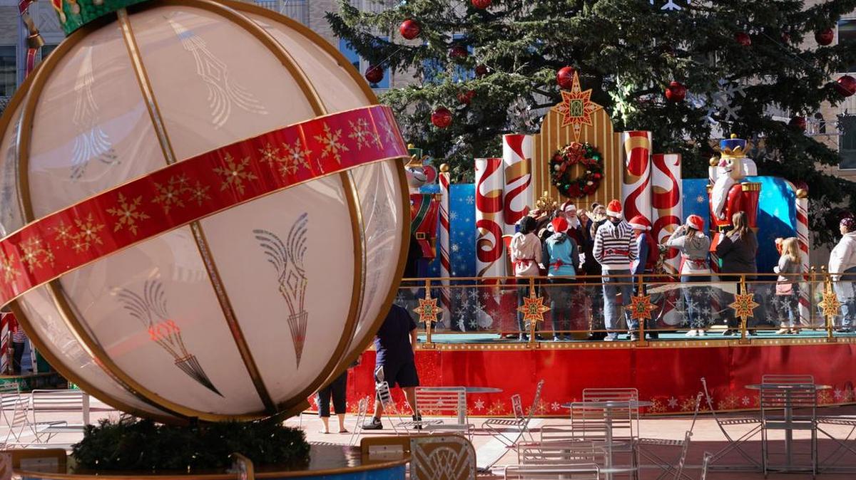 Several children waited in line to see Santa Nov. 19 in Sundance Square in Fort Worth.