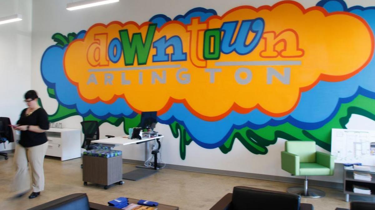 The Downtown Arlington offices at the grand opening of the Urban Union in Downtown Arlington in April.