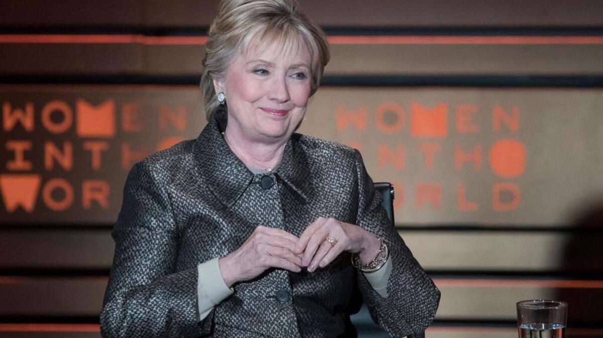 Hillary Clinton discussed her presidential election loss April 6 at the Women in the World Summit in New York.