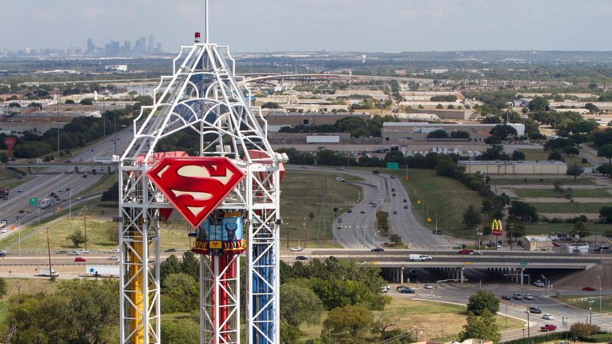 The SH 360/Interstate 30 interchange, as seen looking east from Six Flags Over Texas, is being rebuilt.