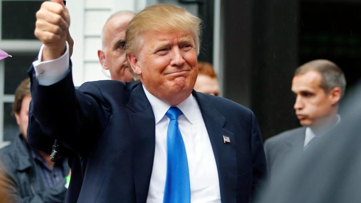 
Businessman Donald Trump leads the pack of Republican presidential contenders going into the campaign’s first nationwide debate this week. 
