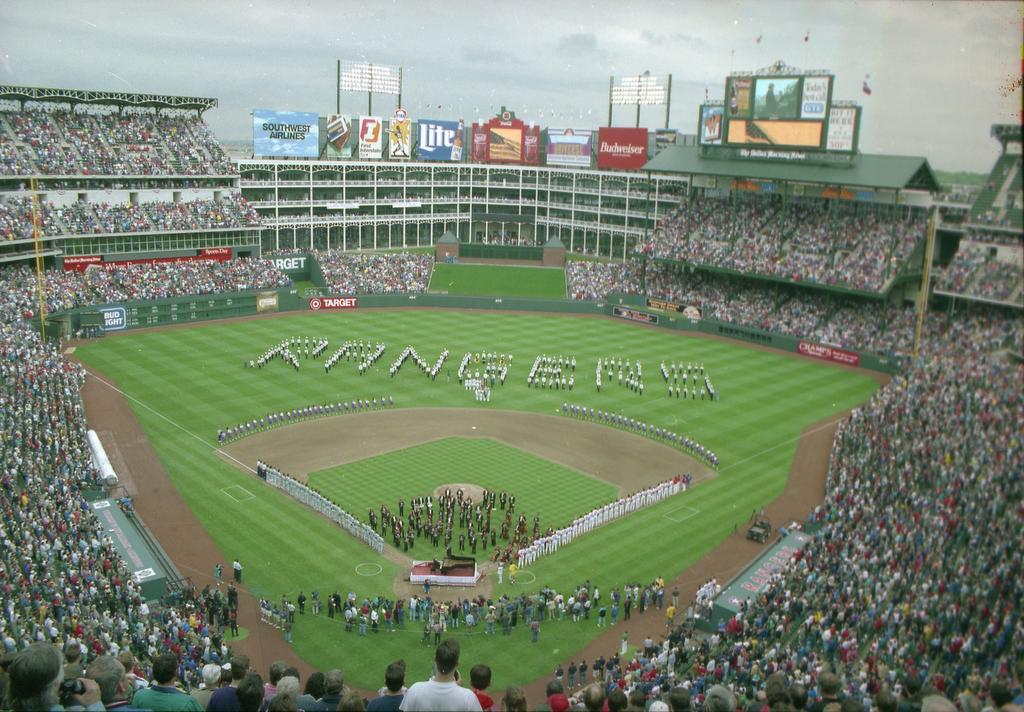The April 1994 opening of the new Arlington ballpark that was the home of the Texas Rangers.
