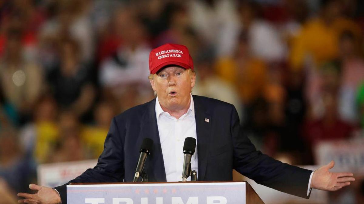 
Republican presidential candidate businessman Donald Trump draws crowds at rallies like this one Aug. 21 in Mobile, Ala.

