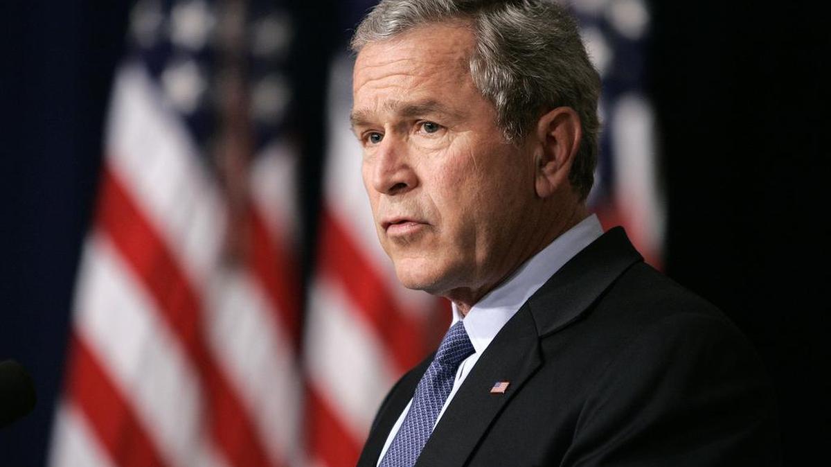 President George W. Bush speaks in 2005 about intelligence regarding weapons of mass destruction.