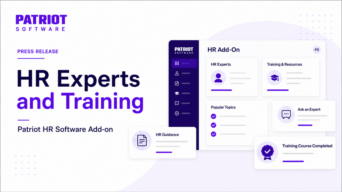 Patriot Software Expands HR Software with HR Experts & Training 