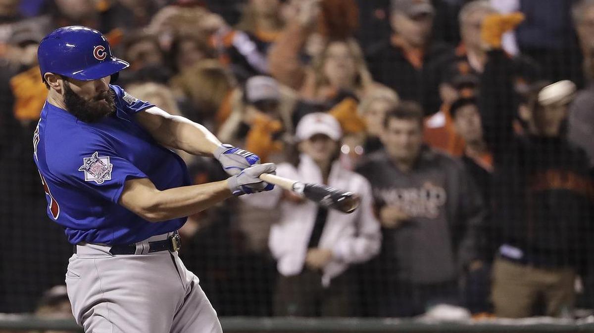 Chicago Cubs pitcher and former TCU star Jake Arrieta shows off his hitting prowess with a three-run homer Oct. 10 against San Francisco in Game 3 of the NLDS. Arrieta is scheduled to take the mound for Game 3 of the NLCS on Tuesday in Los Angeles against the Dodgers with the series tied 1-1. Coverage begins at 7 p.m. on FS1.
