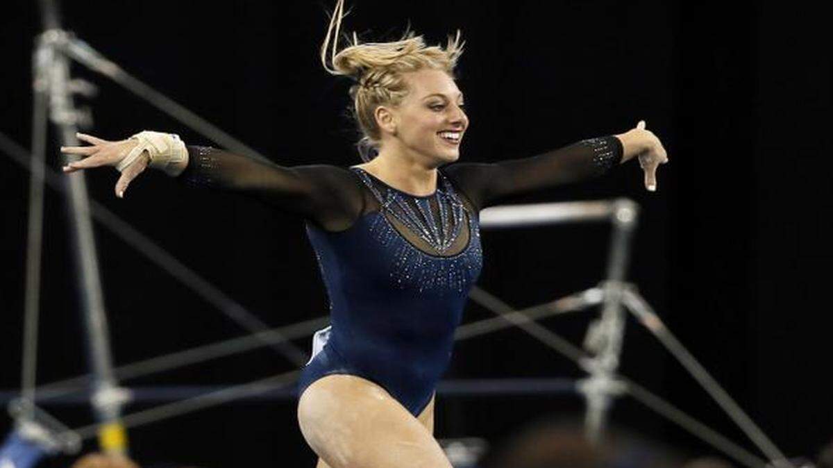 
UCLA’s Samantha Peszek, a former Olympian, earned a share of the all-around championship.


