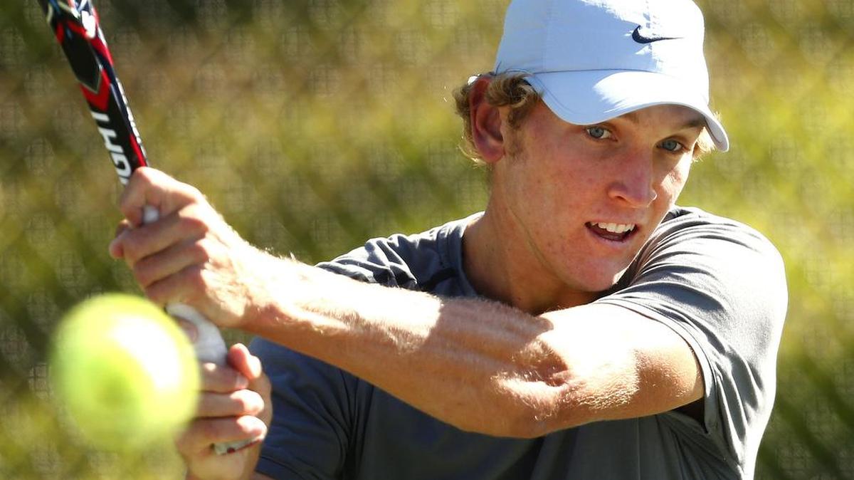 Professional tennis player Mitchell Krueger, from 2015, has advanced to an ATP Challenger circuit final.