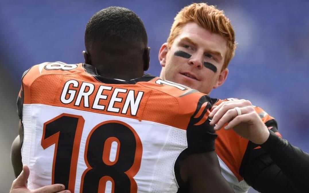 
Bengals quarterback Andy Dalton and receiver A.J. Green are among the most productive passing combos in the NFL, and their team is one of seven without a loss after three weeks.

