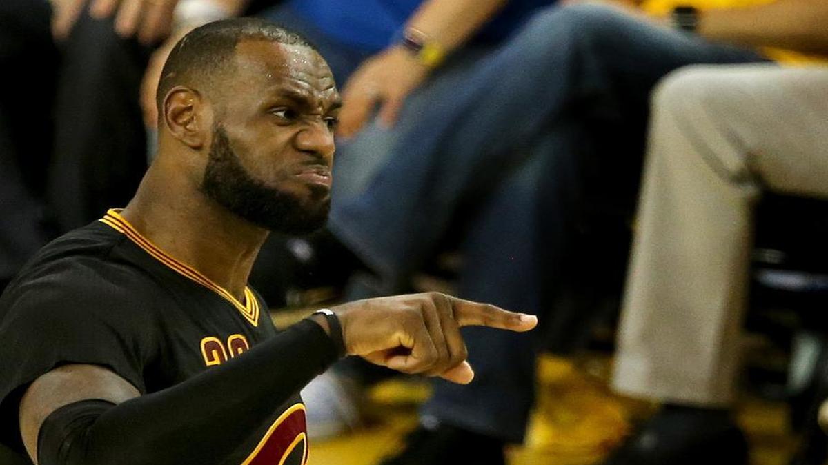 Cleveland Cavaliers forward LeBron James (23) gestures as he looks to pass against the Golden State Warriors in the fourth quarter of Game 2 of the NBA Finals on Sunday, June 4, 2017. Game 3 shifts to Cleveland at 8 p.m. Wednesday on ABC (WFAA/Ch. 8).