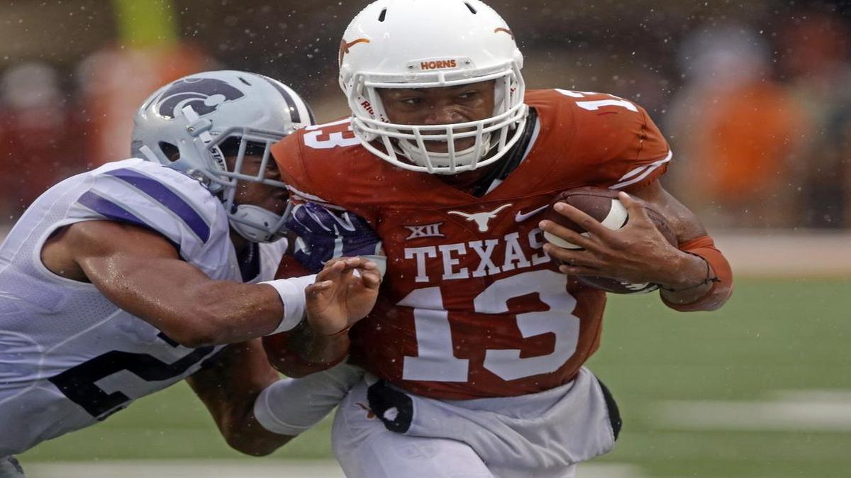Freshman quarterback Jerrod Heard, right, of Denton Guyer and Texas will take on Texas Tech on Thursday in the Longhorns’ annual Thanksgiving home game (6:30 p.m., FS1).