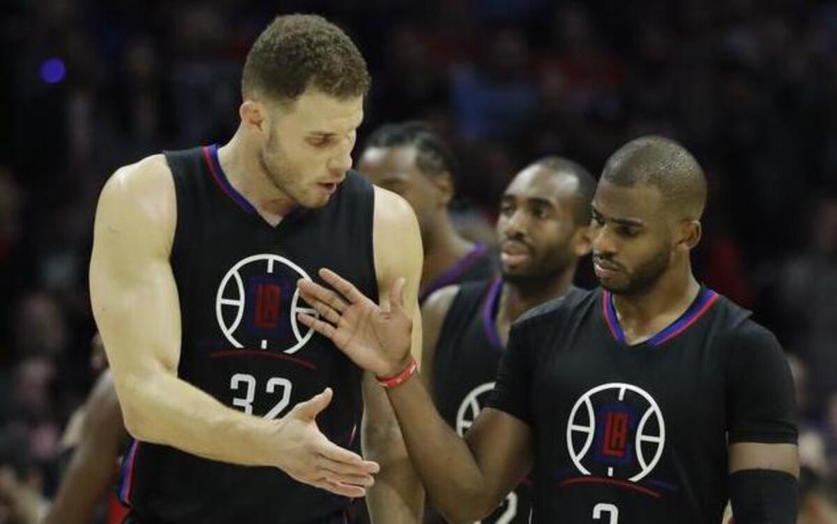 Blake Griffin, left, Chris Paul and the Los Angeles Clippers travel to Dallas on Wednesday to take on the Mavericks. The Clippers owned the NBA’s best record at 12-2 entering Monday’s games. Wednesday’s matchup will be televised at 7:30 p.m. on Fox Sports Southwest.