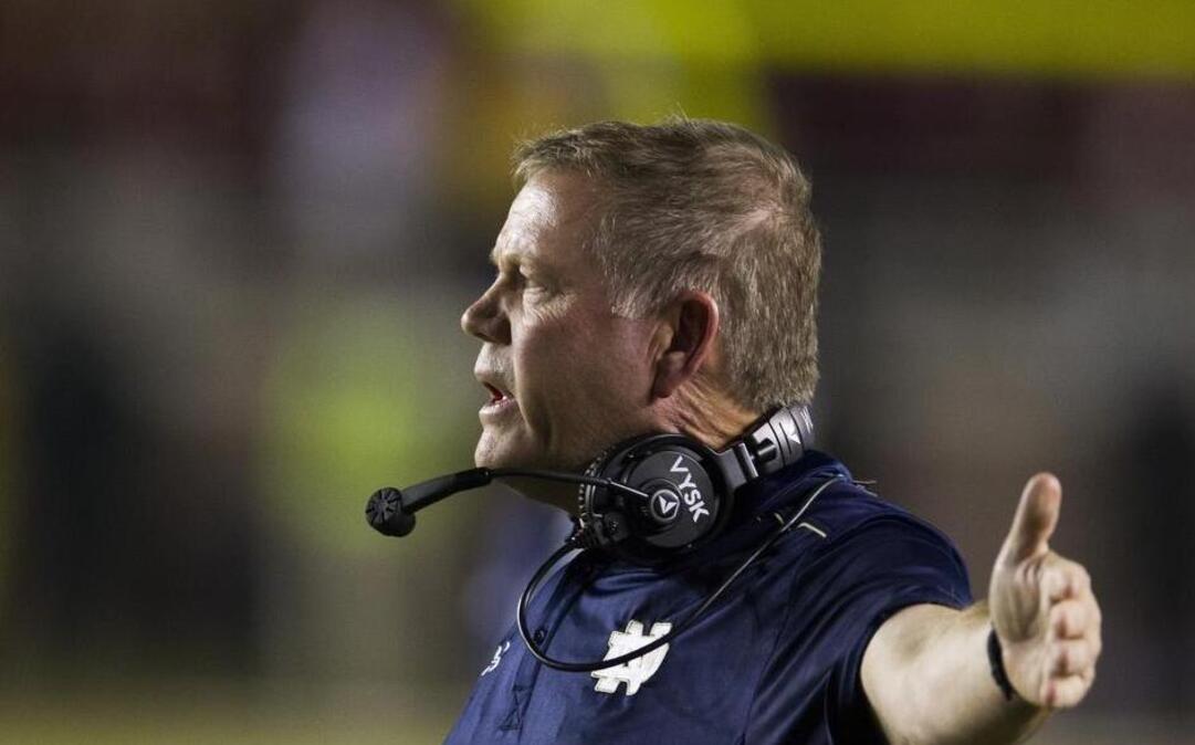 
Notre Dame head coach Brian Kelly will be a guest coach at a camp at Cedar Hill High School this summer. 

