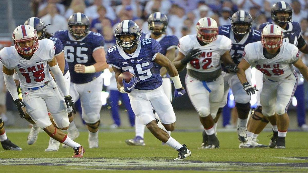 
TCU’s KaVontae Turpin ranks third in the Big 12 in punt and kickoff returns and touchdown catches.
