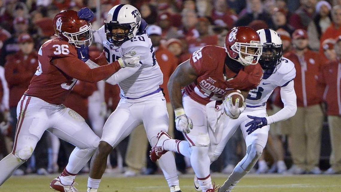 Samaje Perine rushed for 188 yards for Oklahoma, including a 72-yard touchdown run in the third quarter.