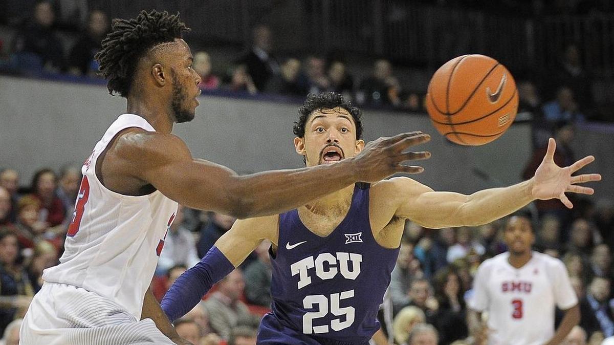 Horned Frogs guard Alex Robinson looks to help TCU snap SMU’s five-game winning streak in this series on Tuesday in Fort Worth.