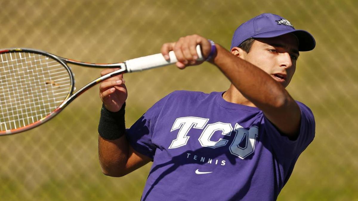 Guillermo Nunez helped TCU win the doubles point and start the Horned Frogs to their victory over Oklahoma in the Big 12 men’s tennis championships.