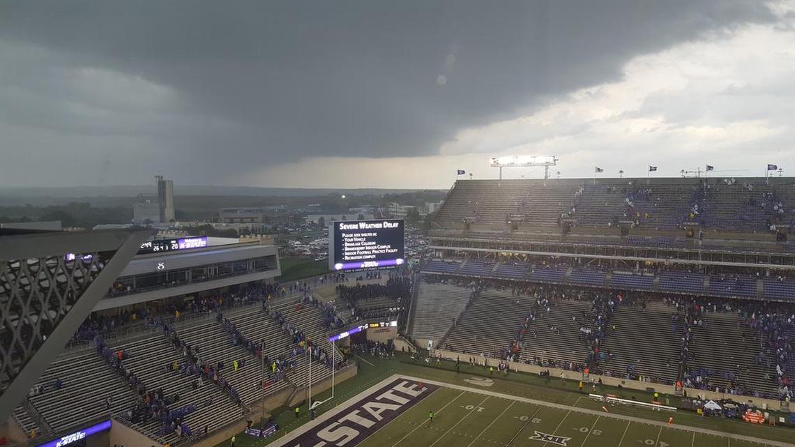 TCU’s game against Kansas State was suspended with 12:49 remaining leading 20-6 at Bill Snyder Family Stadium in Manhattan, Kan., Saturday afternoon.